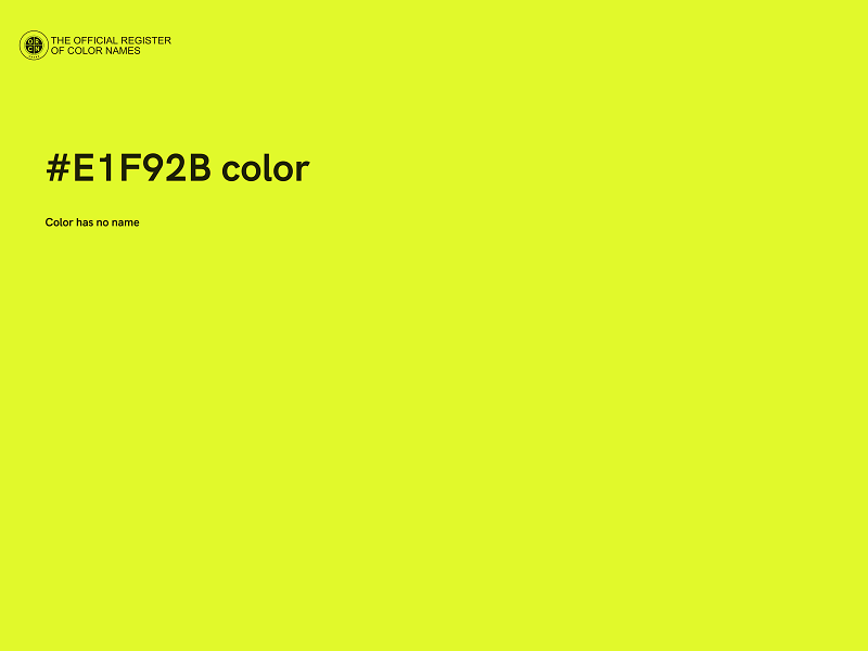 #E1F92B color image