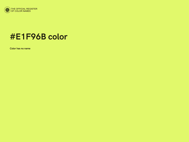 #E1F96B color image