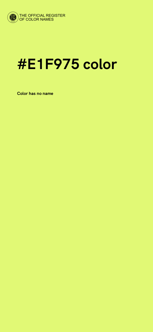 #E1F975 color image