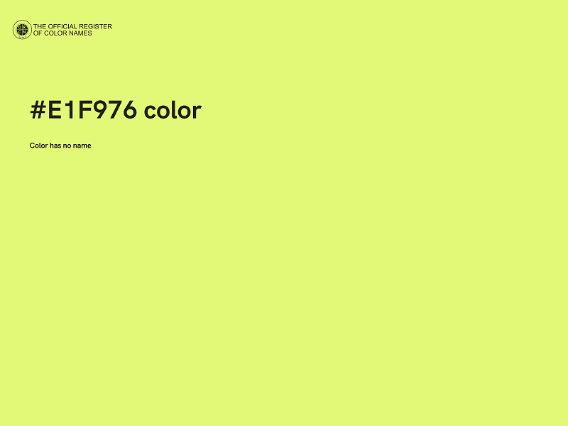 #E1F976 color image