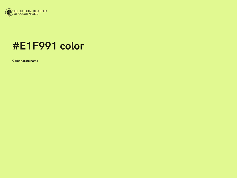 #E1F991 color image