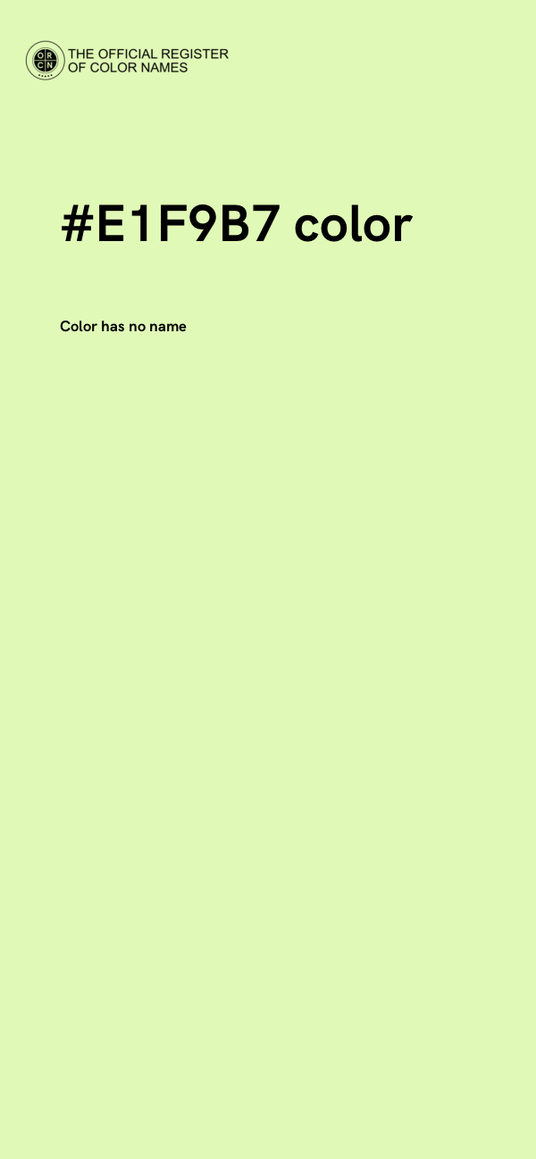 #E1F9B7 color image