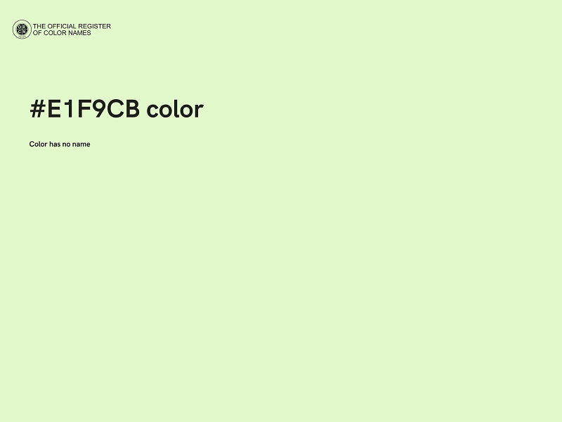 #E1F9CB color image