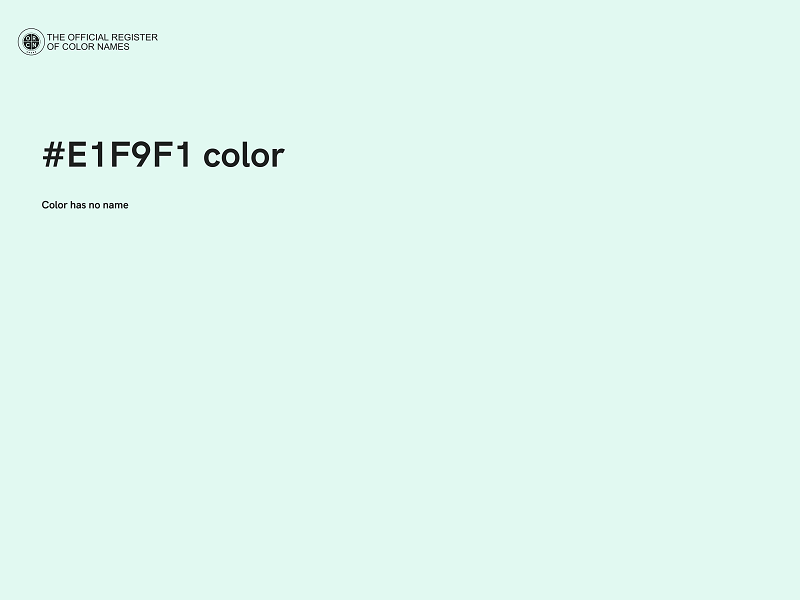 #E1F9F1 color image