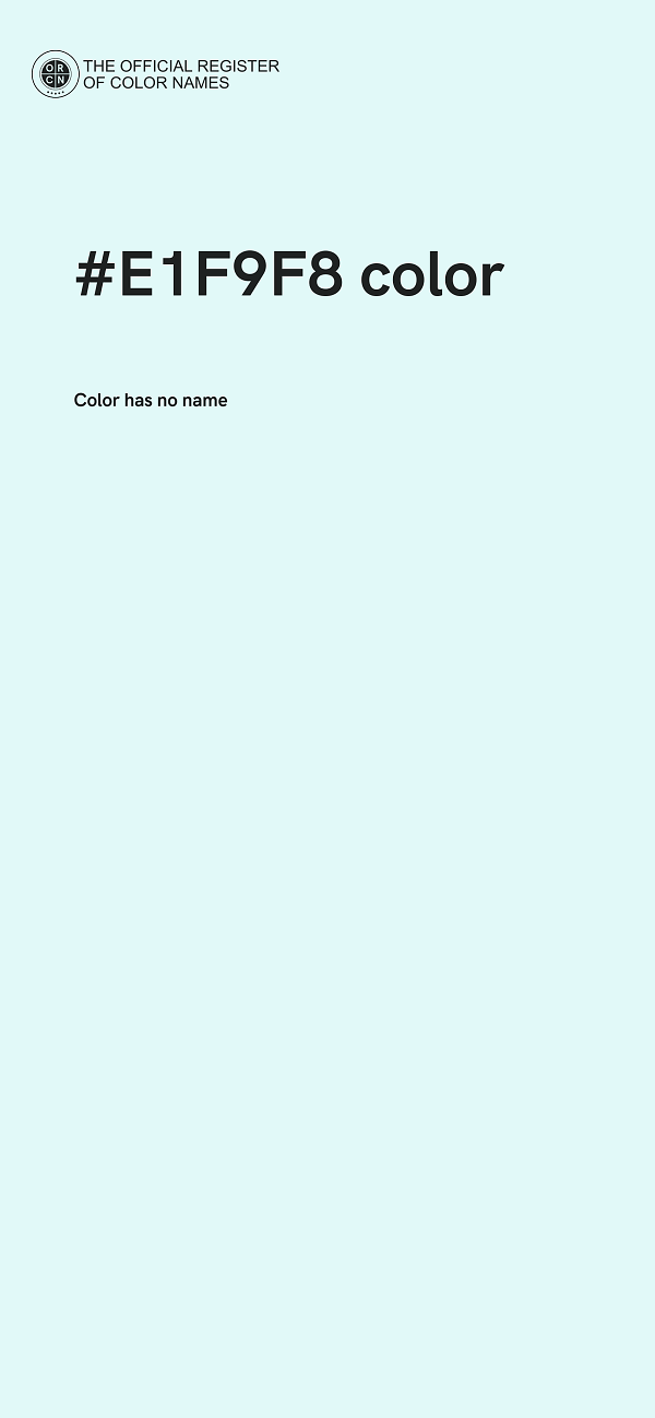 #E1F9F8 color image