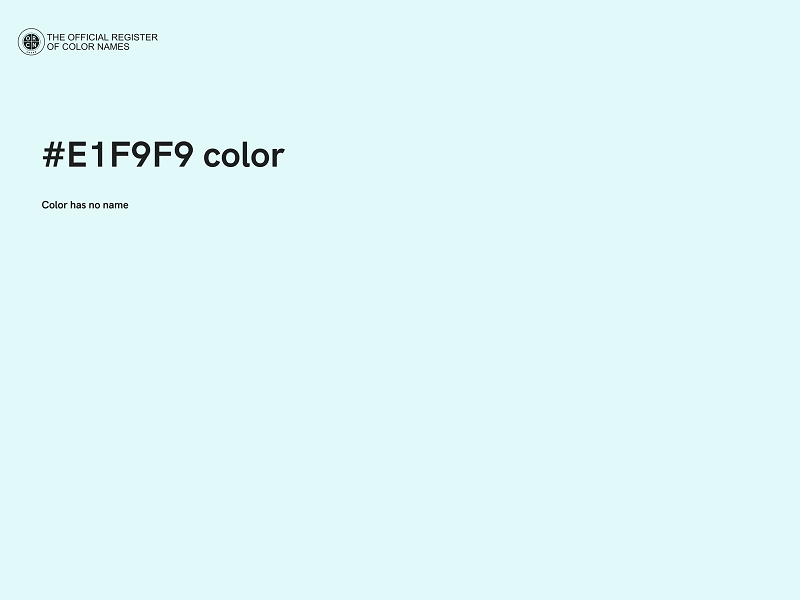 #E1F9F9 color image