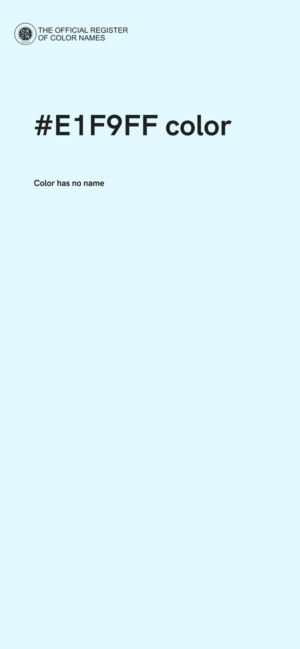 #E1F9FF color image
