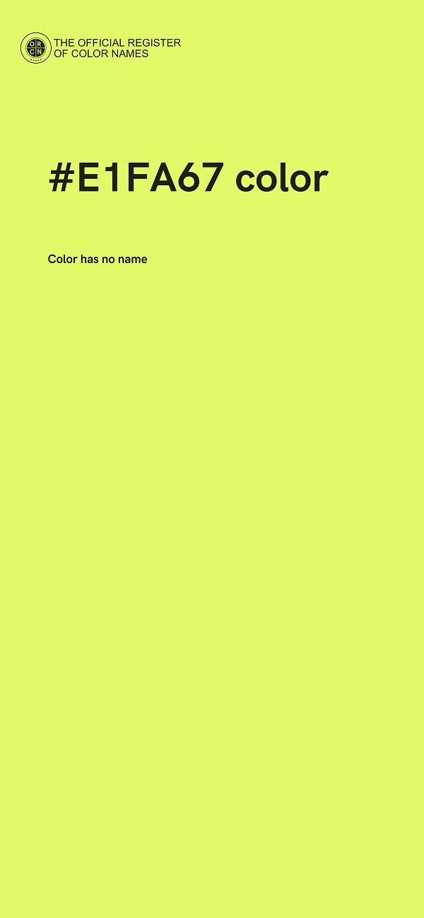 #E1FA67 color image