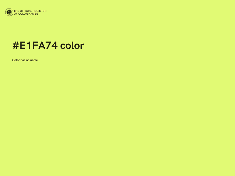 #E1FA74 color image