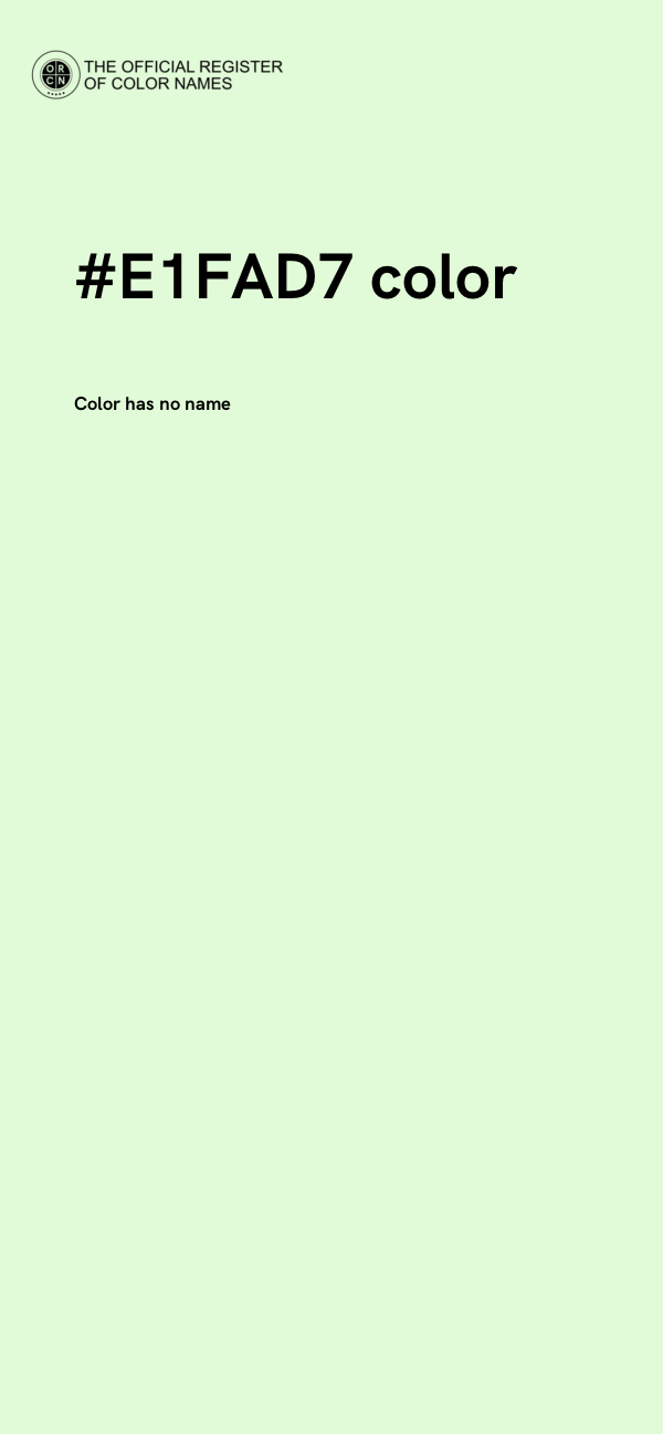 #E1FAD7 color image