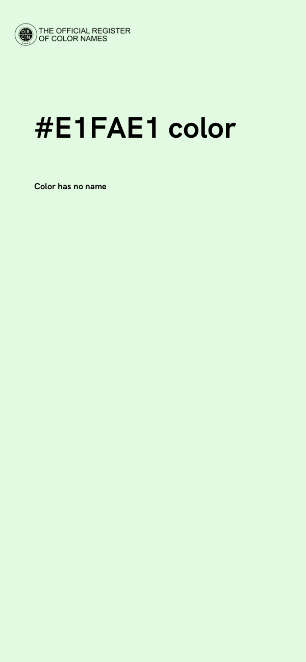 #E1FAE1 color image