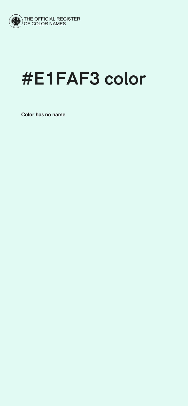 #E1FAF3 color image
