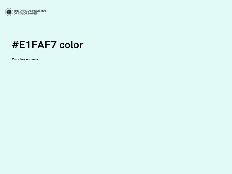 #E1FAF7 color image