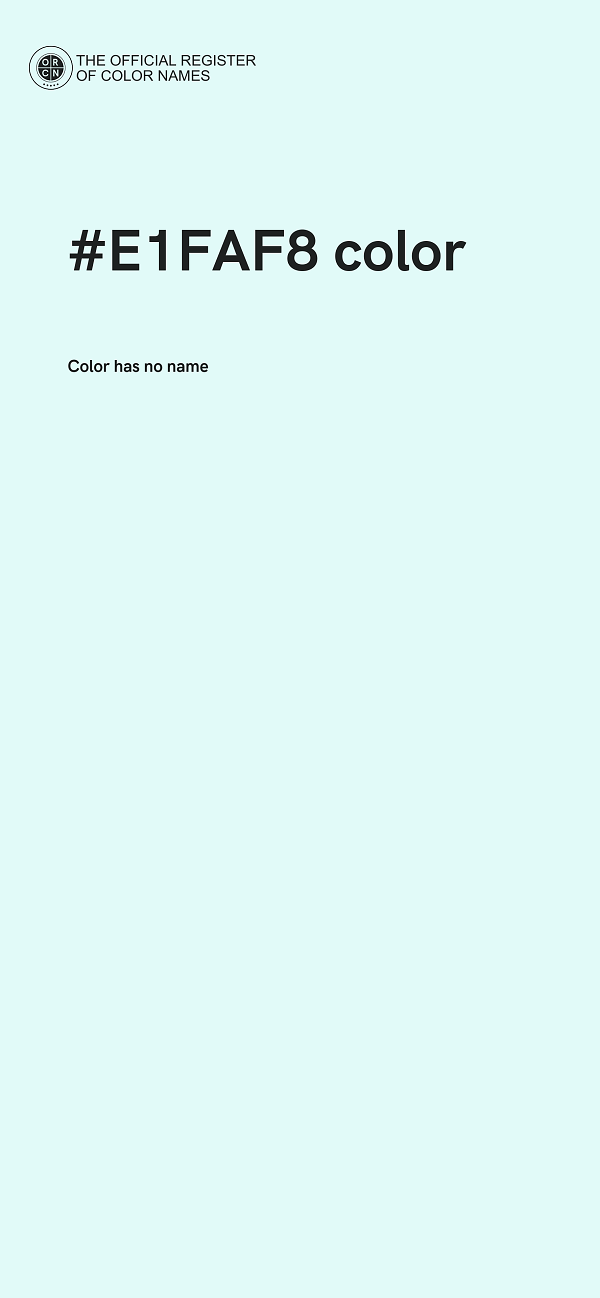 #E1FAF8 color image