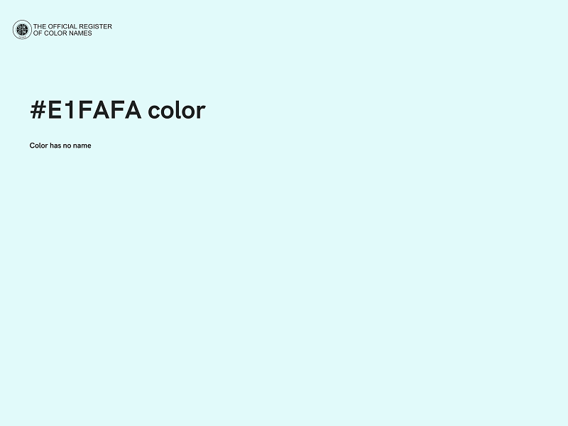 #E1FAFA color image