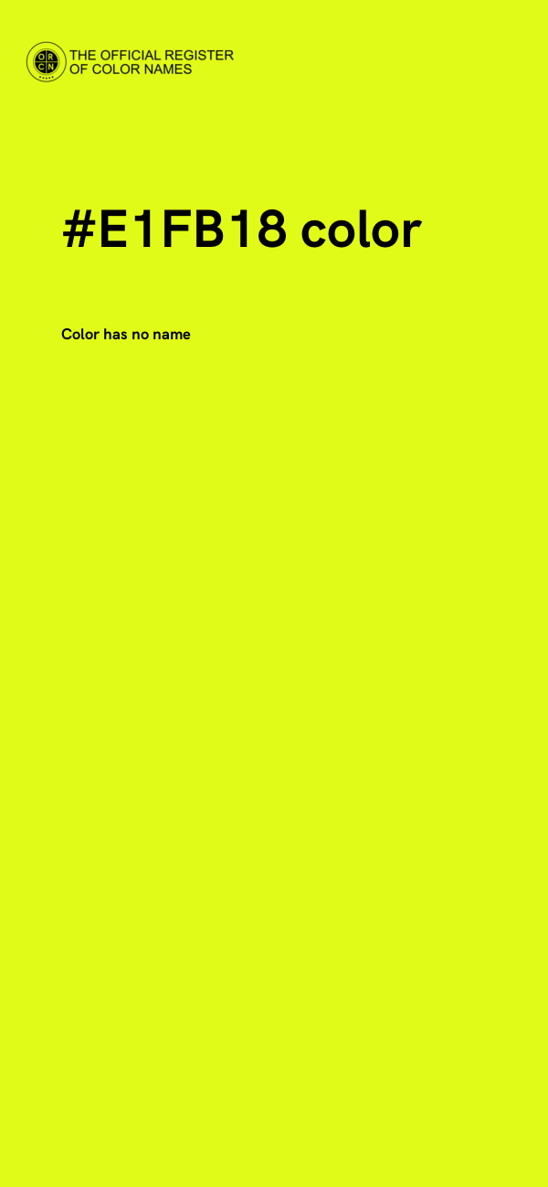 #E1FB18 color image