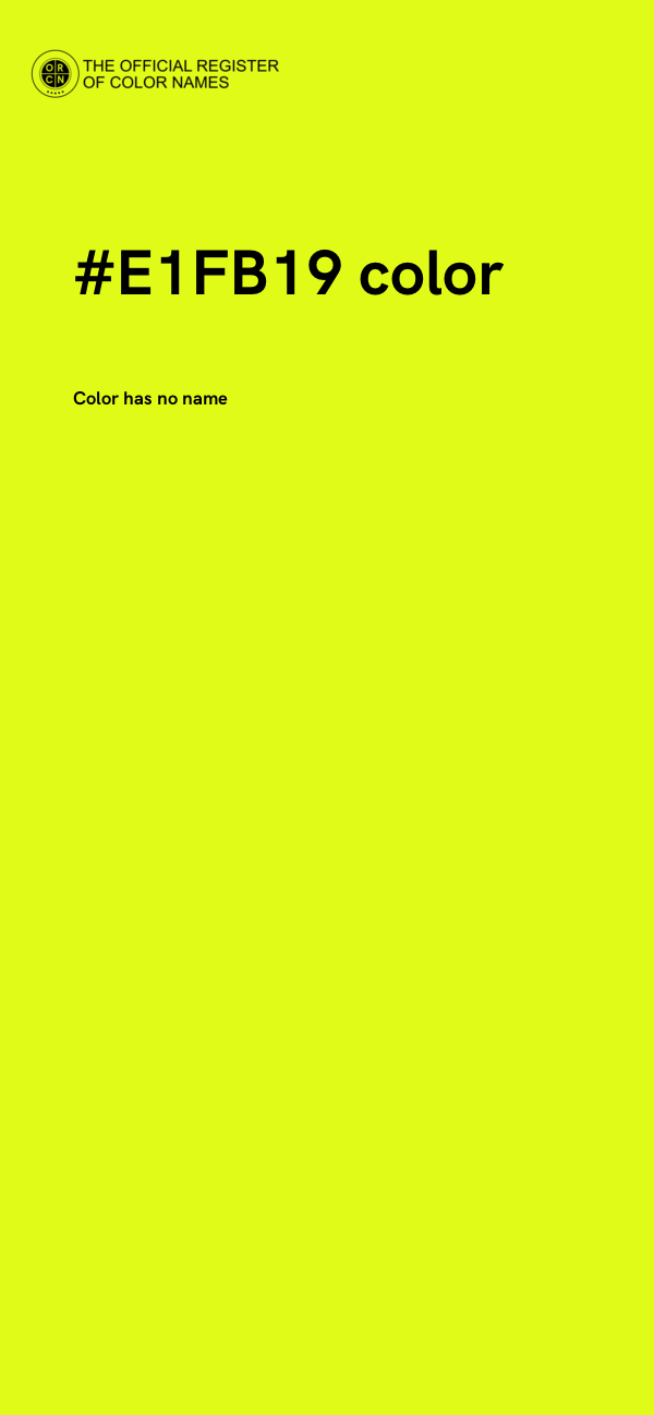#E1FB19 color image