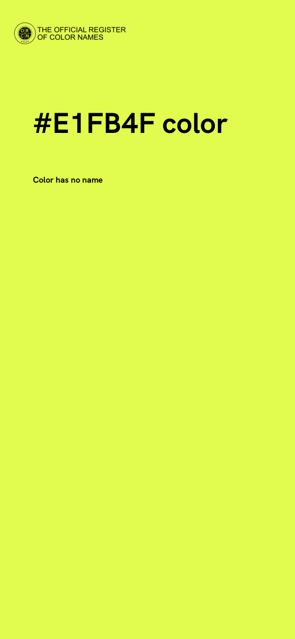 #E1FB4F color image