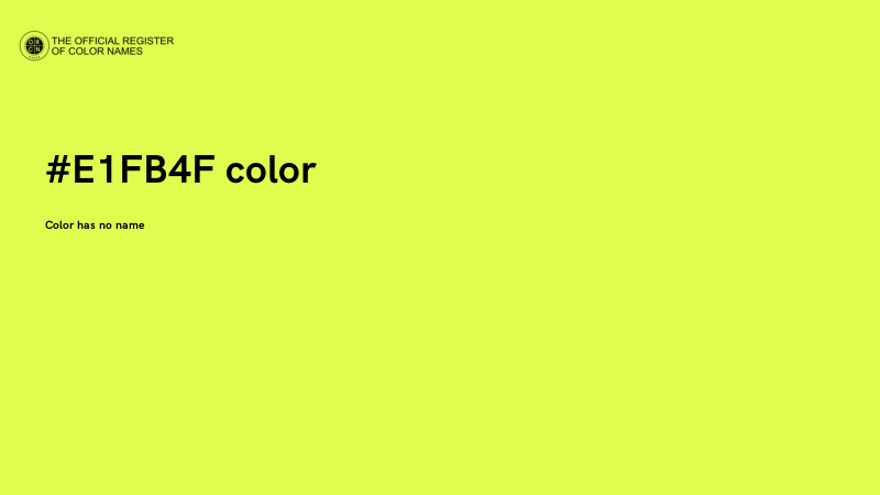 #E1FB4F color image