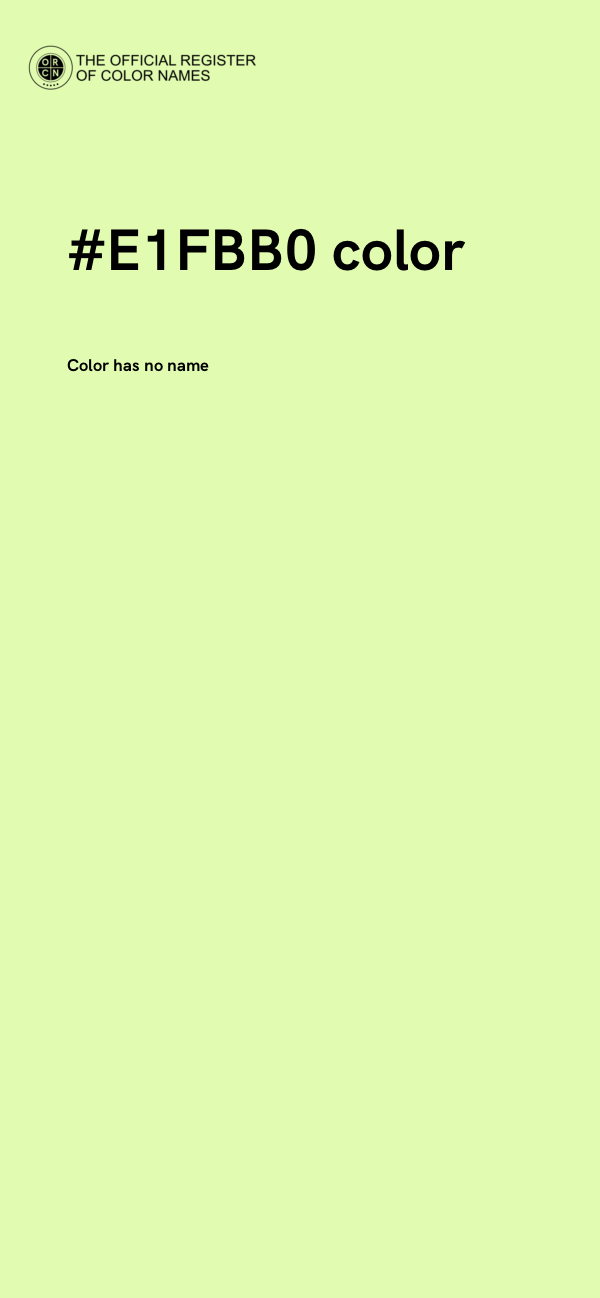 #E1FBB0 color image
