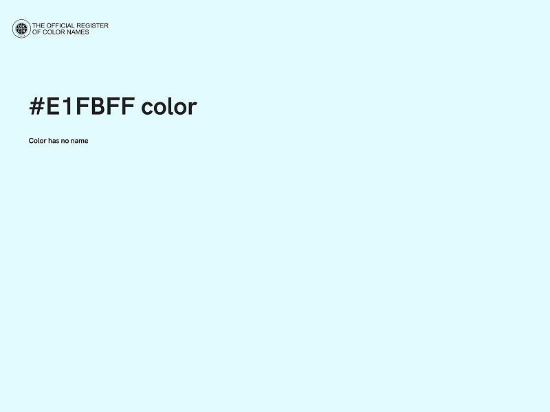 #E1FBFF color image