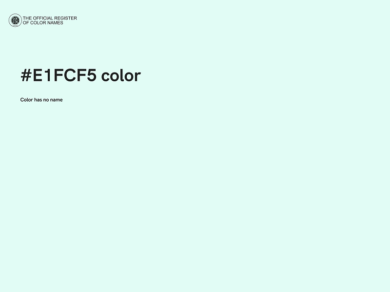 #E1FCF5 color image