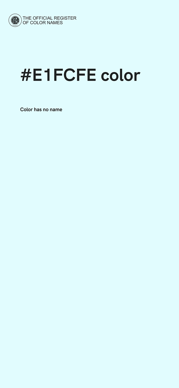 #E1FCFE color image
