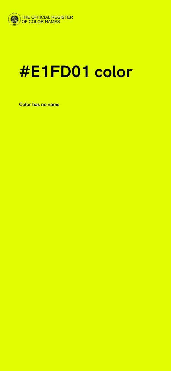 #E1FD01 color image