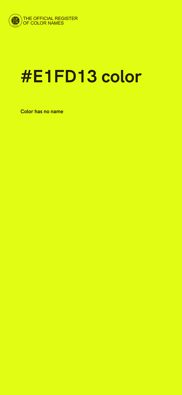 #E1FD13 color image
