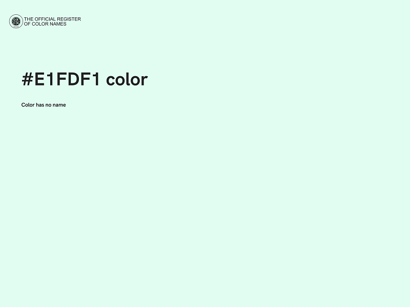 #E1FDF1 color image