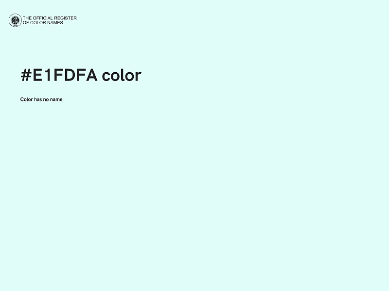 #E1FDFA color image