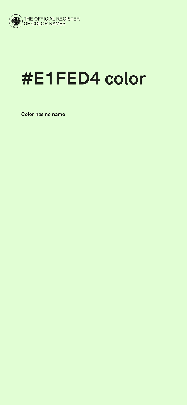 #E1FED4 color image