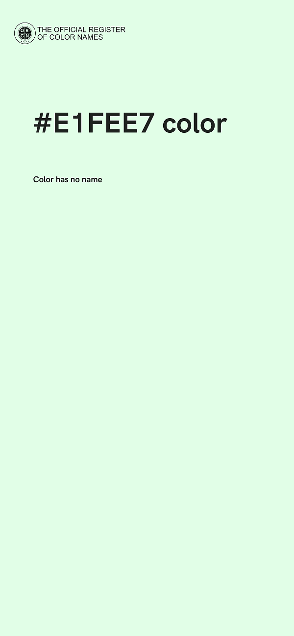 #E1FEE7 color image