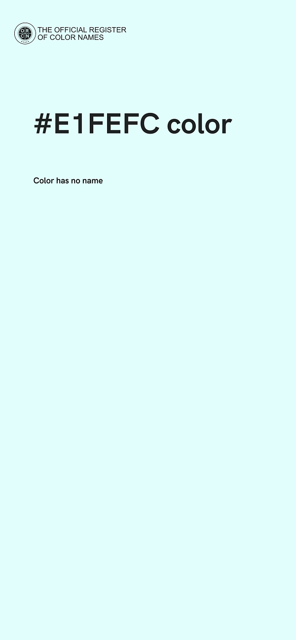#E1FEFC color image