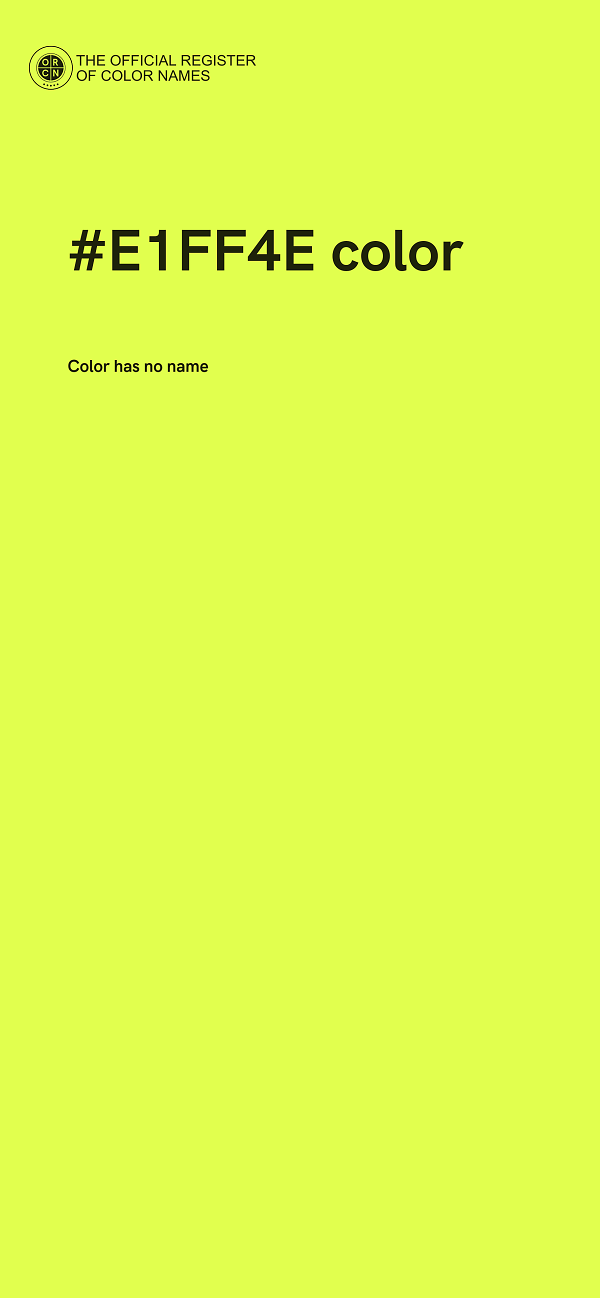 #E1FF4E color image