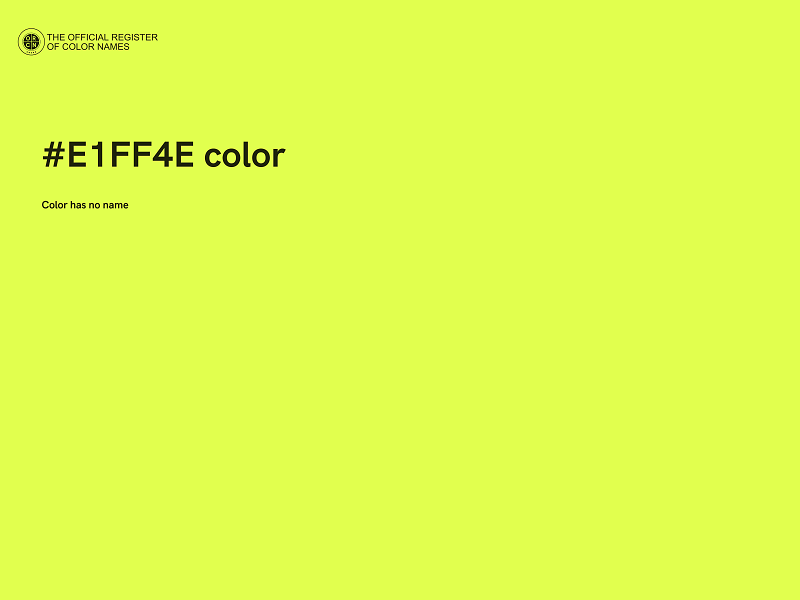 #E1FF4E color image