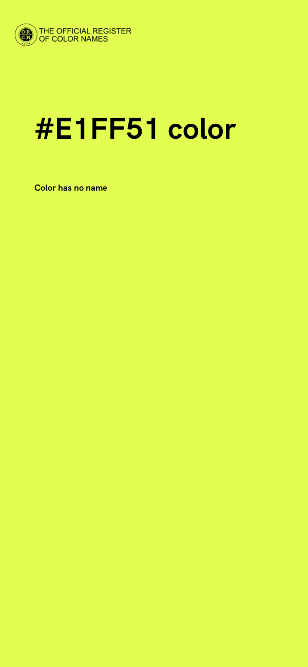 #E1FF51 color image