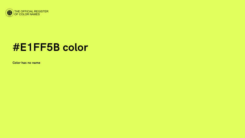 #E1FF5B color image