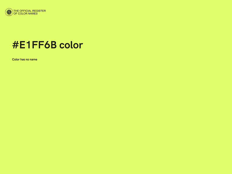 #E1FF6B color image
