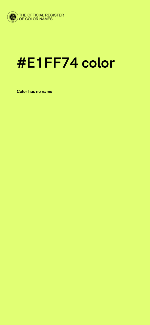 #E1FF74 color image