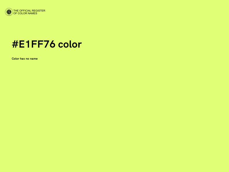 #E1FF76 color image