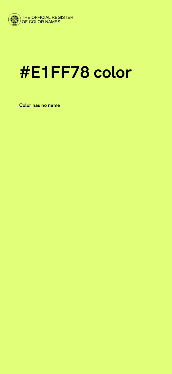 #E1FF78 color image