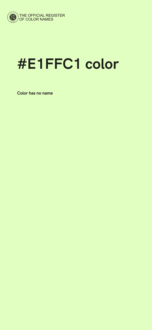 #E1FFC1 color image