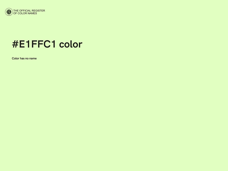 #E1FFC1 color image
