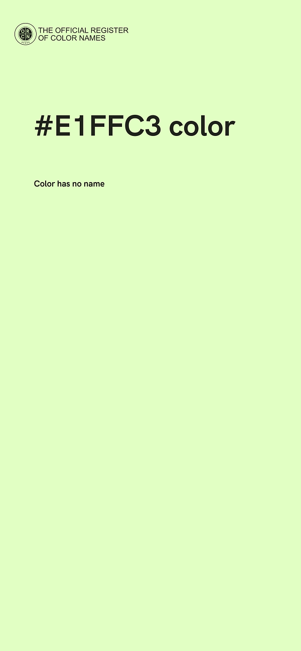#E1FFC3 color image