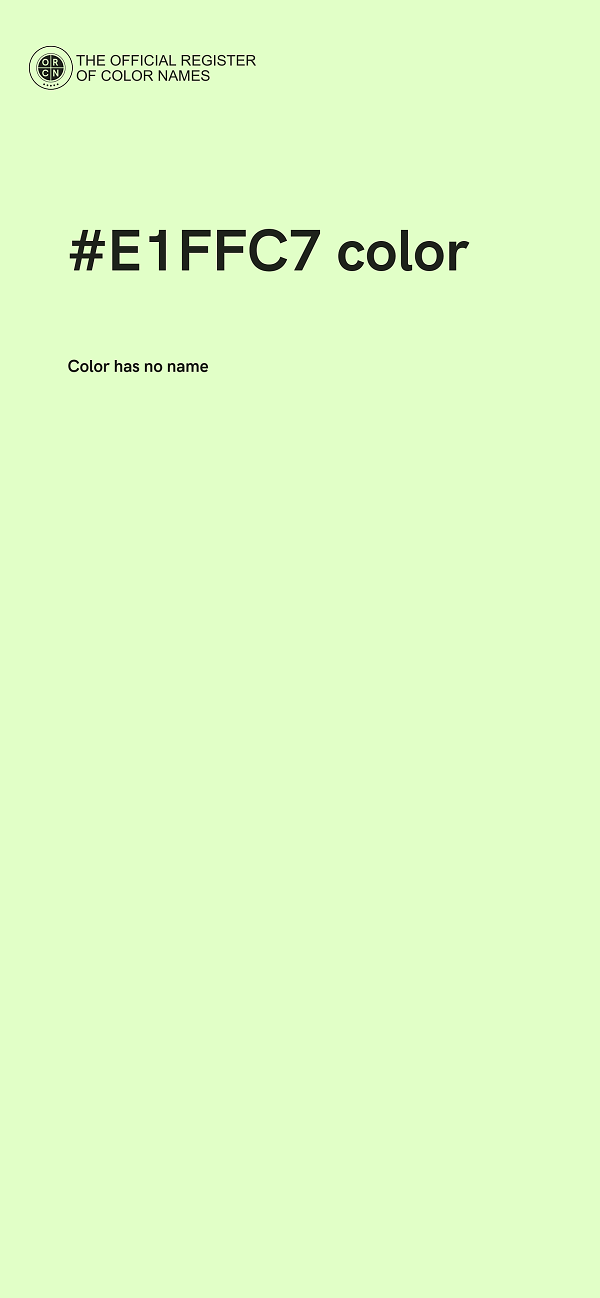 #E1FFC7 color image