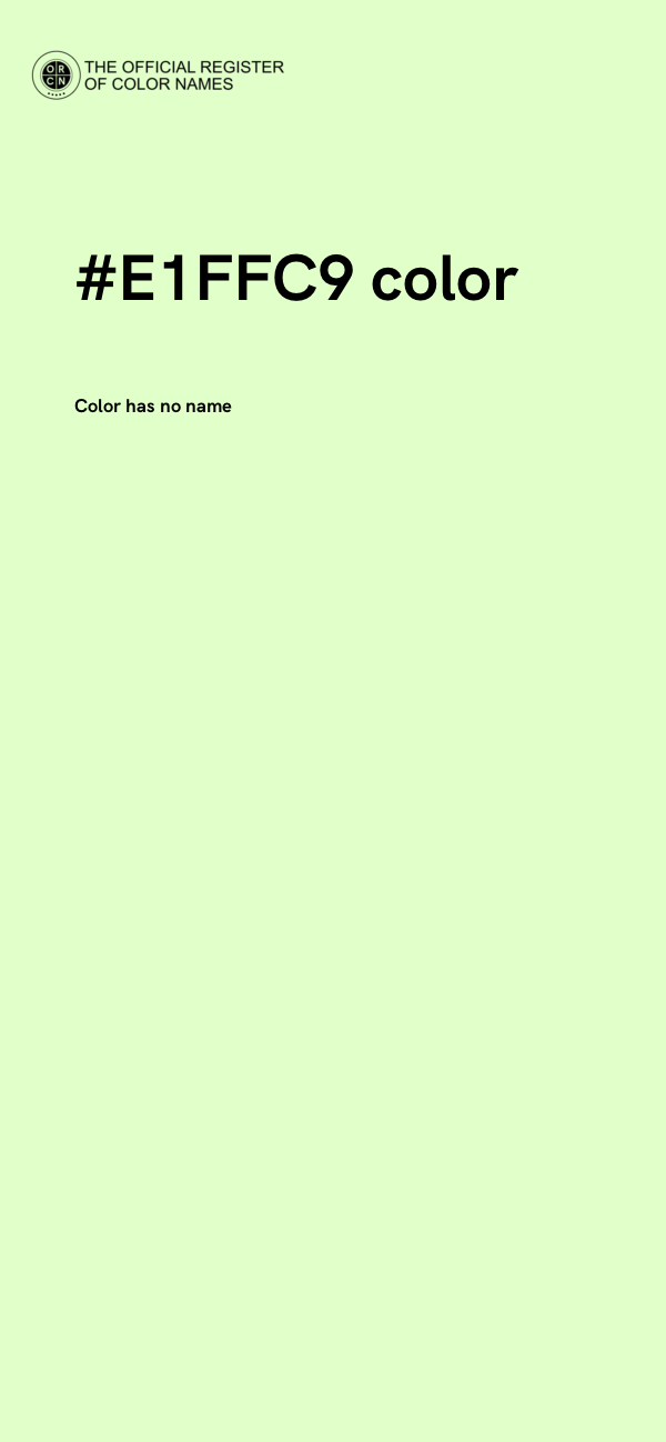 #E1FFC9 color image