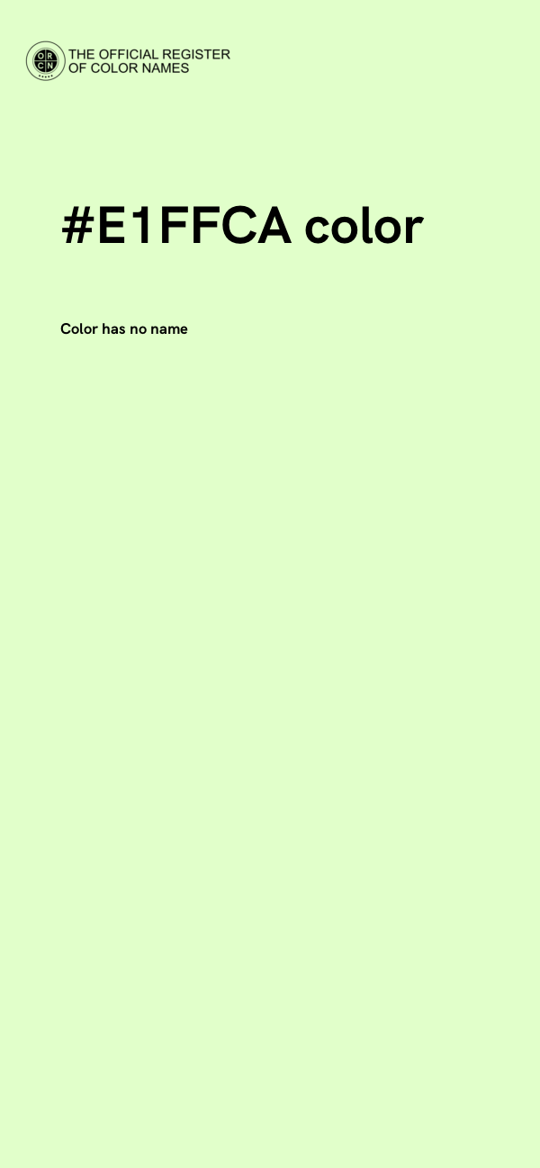 #E1FFCA color image