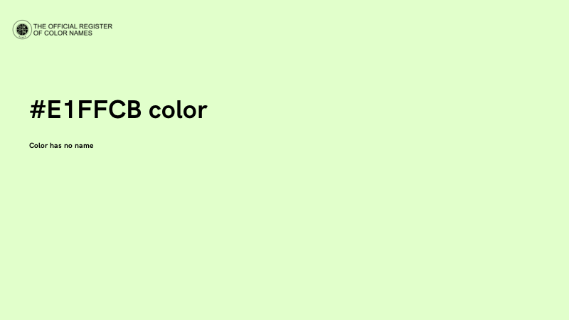 #E1FFCB color image