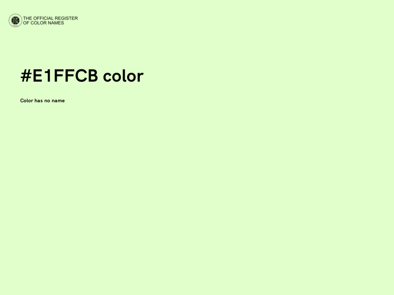 #E1FFCB color image